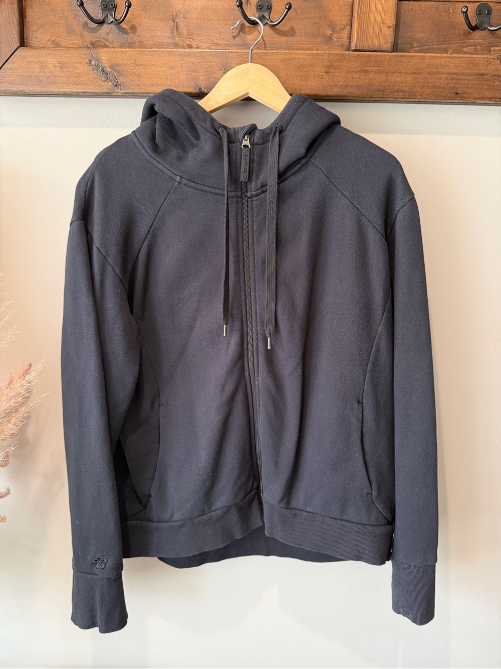 Tuff Athletics Black Hooded Zip Bomber Jacket